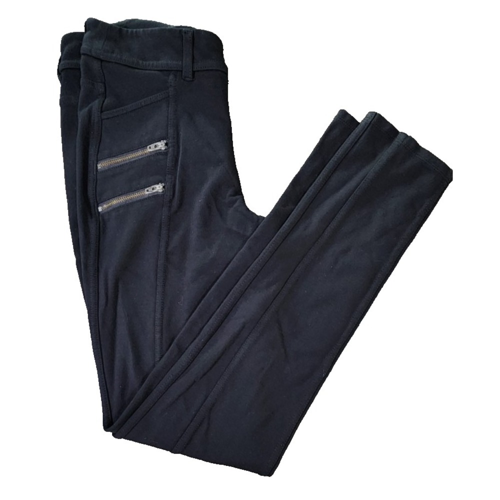 Athleta Black Skinny Fit Pants‎ With Zipper Pockets Size 4